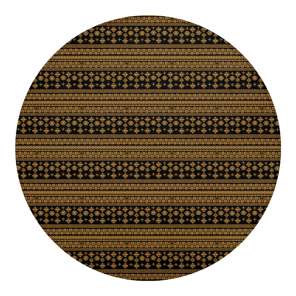 Boho Ethnic Pattern Print Round Blanket