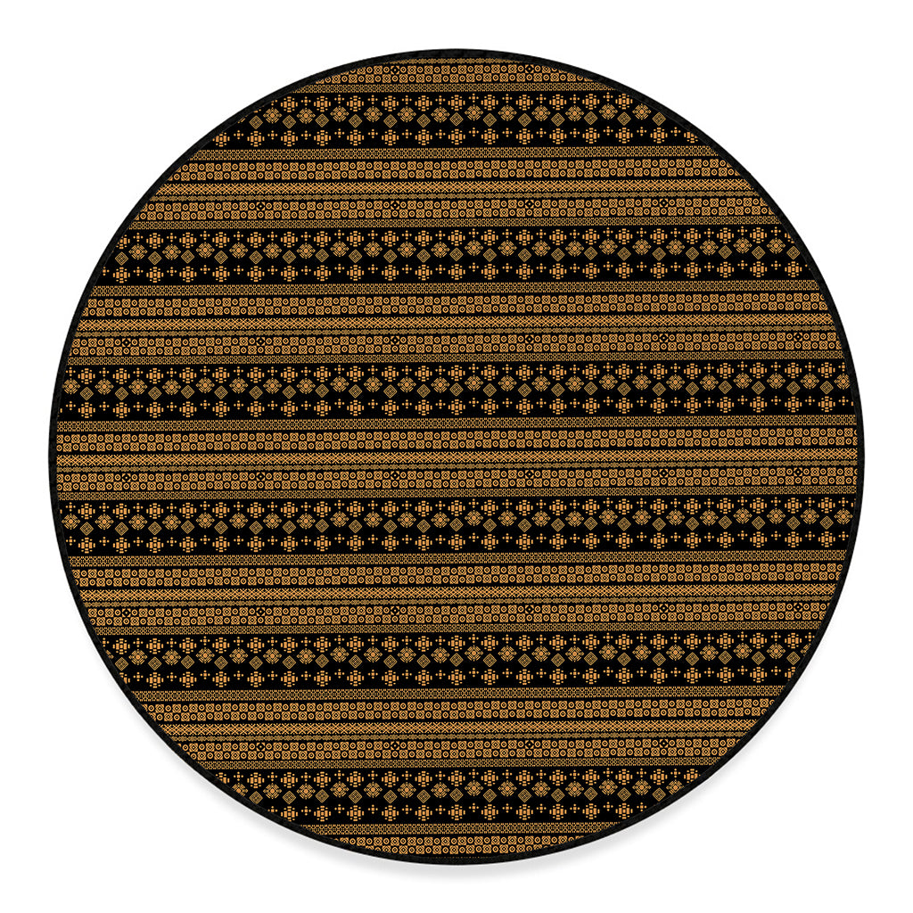 Boho Ethnic Pattern Print Round Floor Mat
