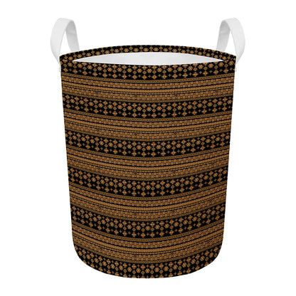 Boho Ethnic Pattern Print Round Laundry Basket