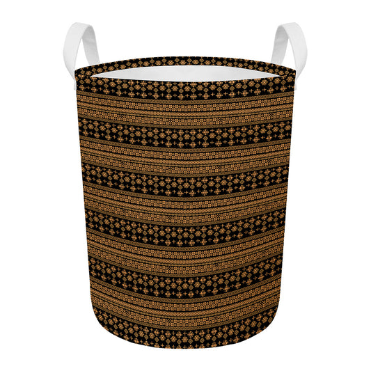 Boho Ethnic Pattern Print Round Laundry Basket