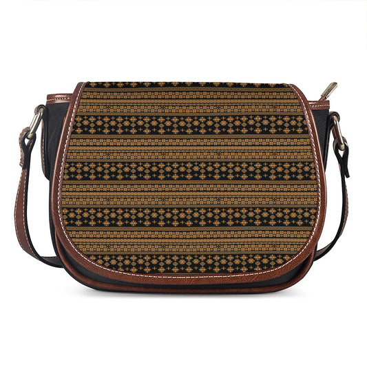 Boho Ethnic Pattern Print Saddle Bag