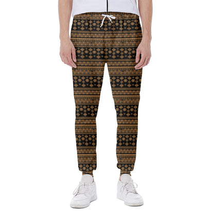 Boho Ethnic Pattern Print Scuba Joggers