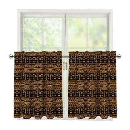 Boho Ethnic Pattern Print Tier Curtains