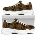 Boho Ethnic Pattern Print White Chunky Shoes
