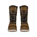 Boho Ethnic Pattern Print Winter Boots