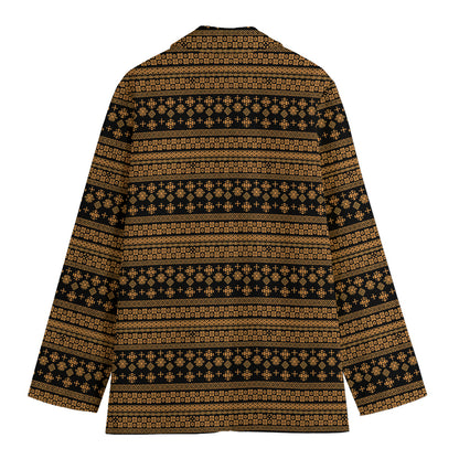 Boho Ethnic Pattern Print Women's Blazer