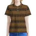 Boho Ethnic Pattern Print Women's Polo Shirt