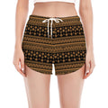 Boho Ethnic Pattern Print Women's Split Running Shorts