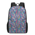 Boho Feather Pattern Print 17 Inch Backpack