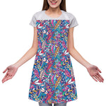Boho Feather Pattern Print Adjustable Apron