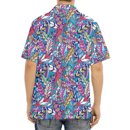 Boho Feather Pattern Print Aloha Shirt