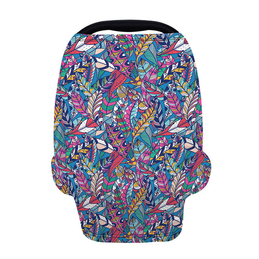 Boho Feather Pattern Print Baby Seat Cover