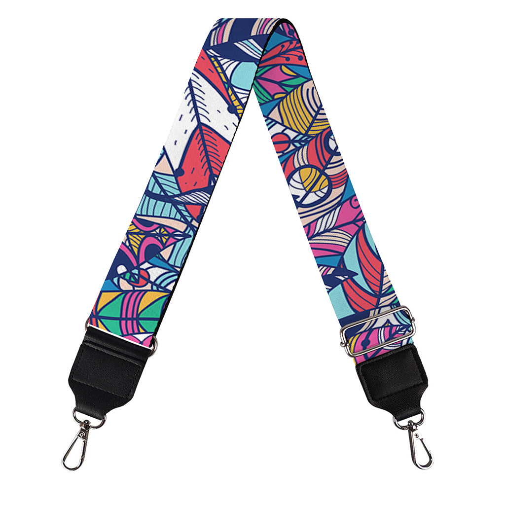 Boho Feather Pattern Print Bag Strap