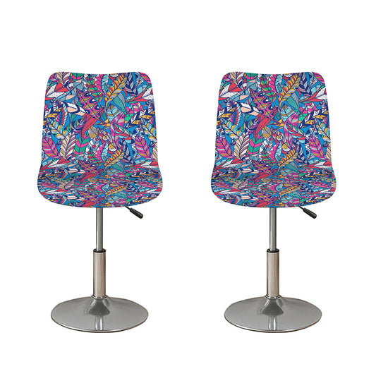 Boho Feather Pattern Print Bar Stool Covers