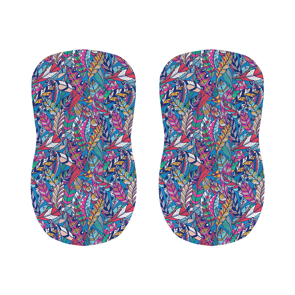 Boho Feather Pattern Print Bar Stool Covers
