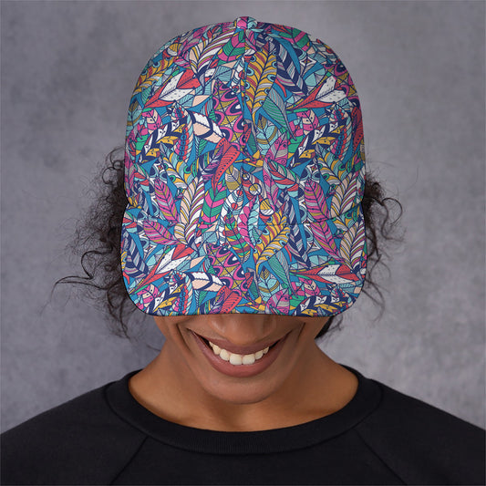 Boho Feather Pattern Print Baseball Cap