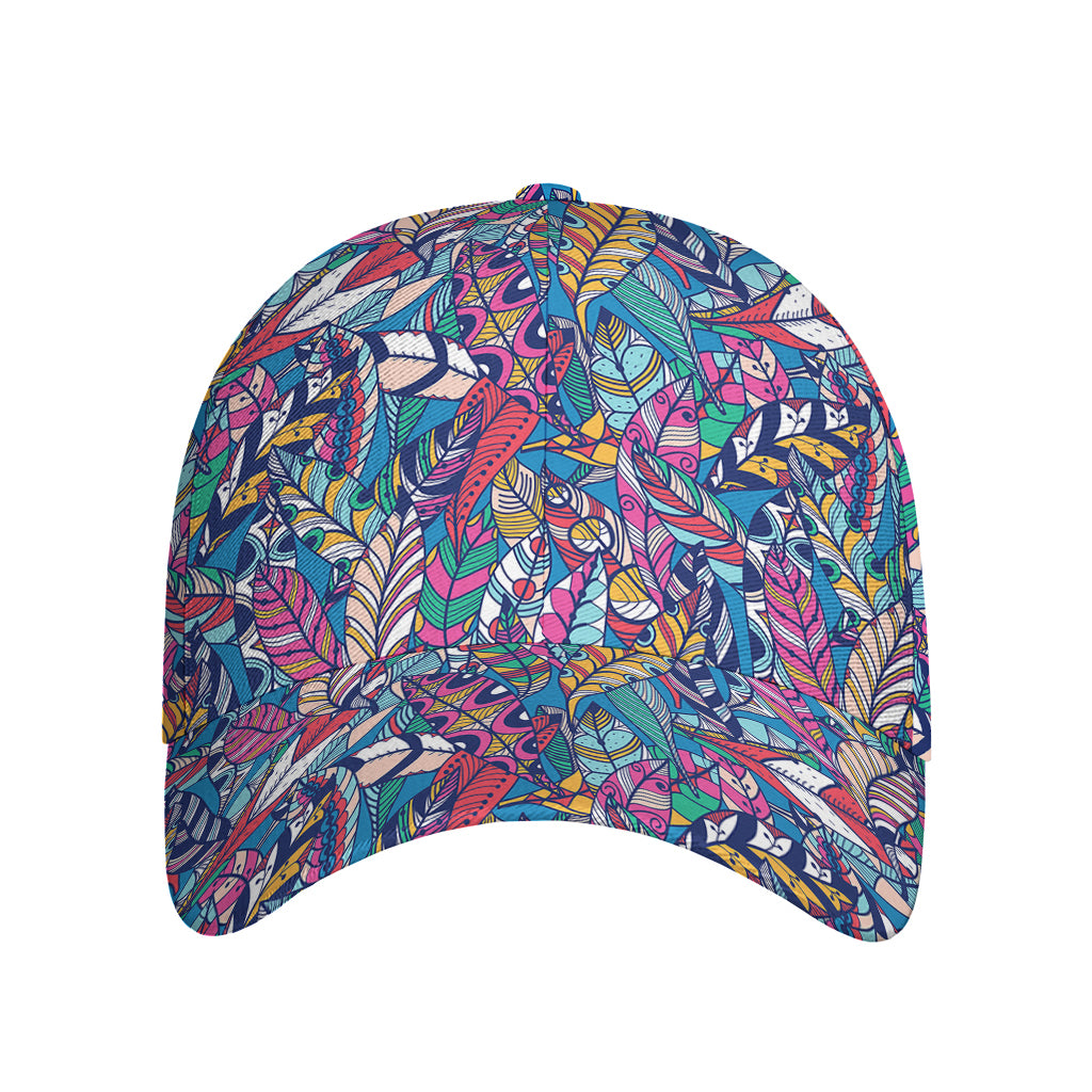 Boho Feather Pattern Print Baseball Cap