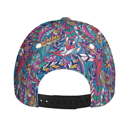 Boho Feather Pattern Print Baseball Cap