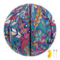 Boho Feather Pattern Print Basketball