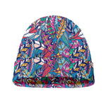 Boho Feather Pattern Print Beanie