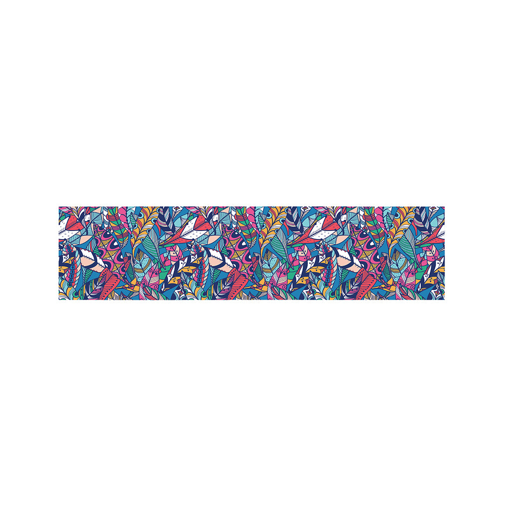 Boho Feather Pattern Print Bed Runner