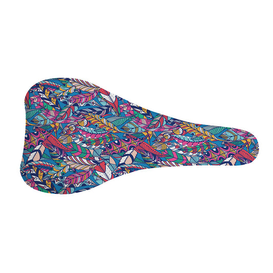 Boho Feather Pattern Print Bicycle Seat Cover