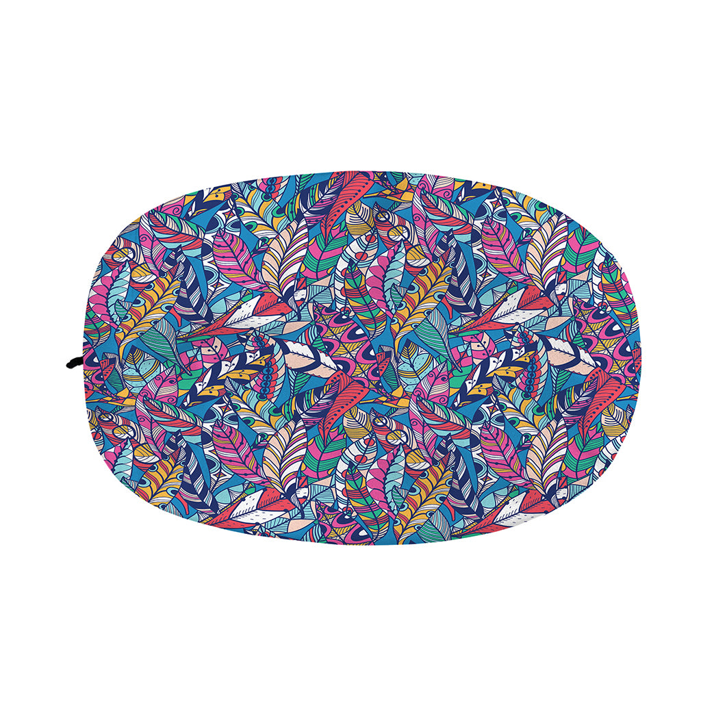 Boho Feather Pattern Print Car Side Mirror Covers