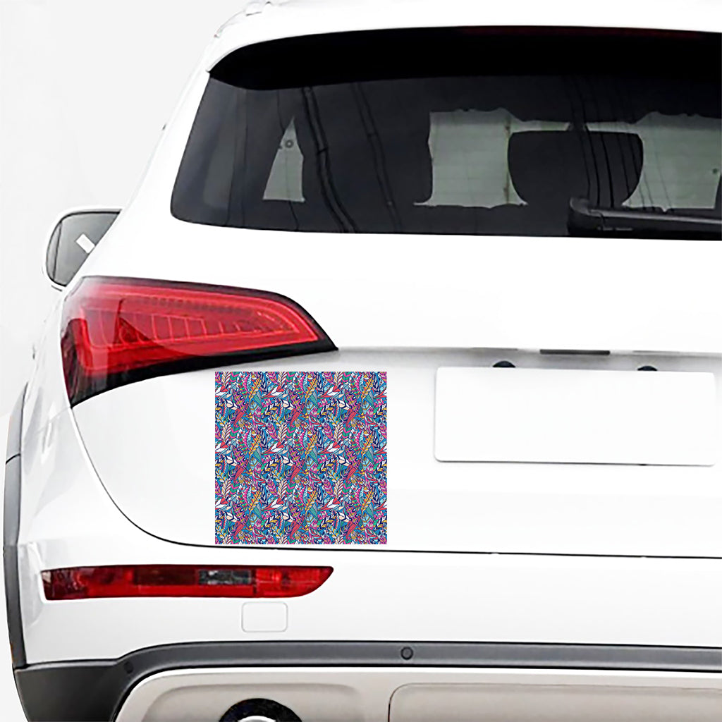 Boho Feather Pattern Print Car Sticker