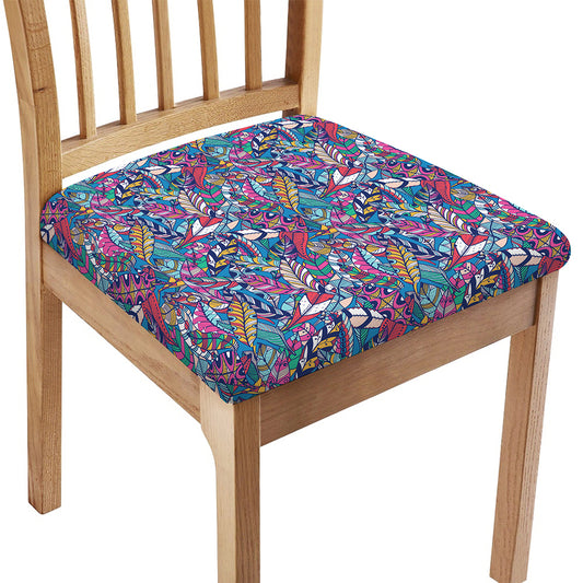 Boho Feather Pattern Print Chair Cushion Cover