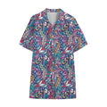 Boho Feather Pattern Print Cotton Hawaiian Shirt
