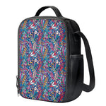 Boho Feather Pattern Print Crossbody Lunch Bag