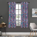 Boho Feather Pattern Print Grommet Curtain Panels