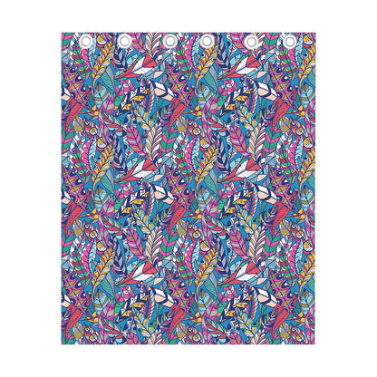 Boho Feather Pattern Print Curtain