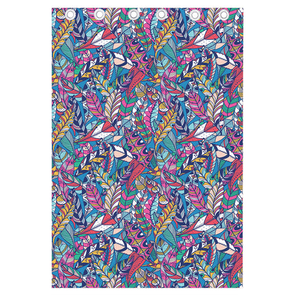 Boho Feather Pattern Print Curtain