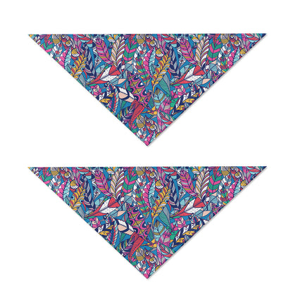 Boho Feather Pattern Print Dog Bandana