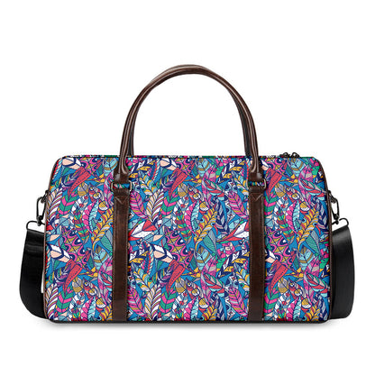 Boho Feather Pattern Print Duffle Bag
