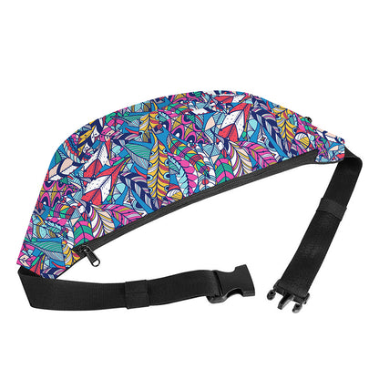 Boho Feather Pattern Print Fanny Pack