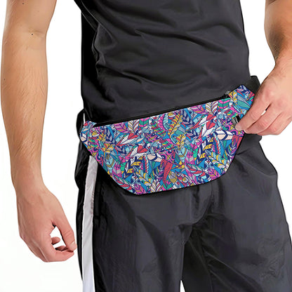 Boho Feather Pattern Print Fanny Pack