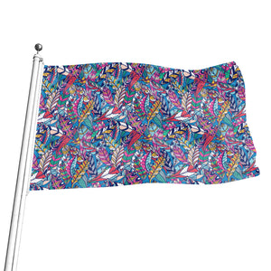 Boho Feather Pattern Print Flag