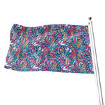 Boho Feather Pattern Print Flag