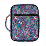 Boho Feather Pattern Print Front Pocket Bible Bag