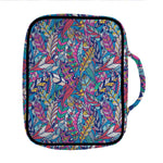 Boho Feather Pattern Print Front Pocket Bible Bag