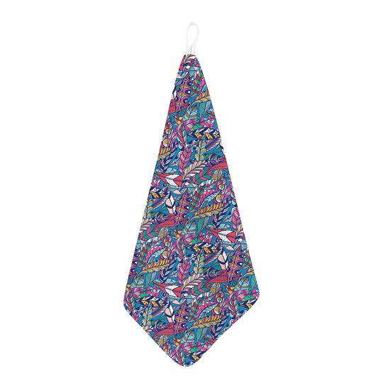 Boho Feather Pattern Print Hand Towel