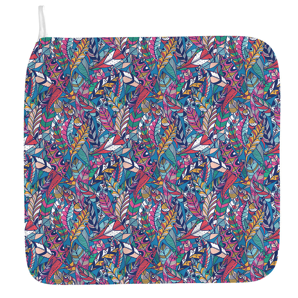 Boho Feather Pattern Print Hand Towel