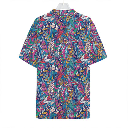 Boho Feather Pattern Print Hawaiian Shirt