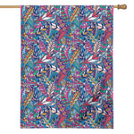 Boho Feather Pattern Print House Flag