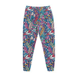 Boho Feather Pattern Print Jogger Pants