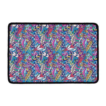 Boho Feather Pattern Print Kitchen Mat