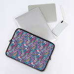 Boho Feather Pattern Print Laptop Sleeve