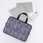 Boho Feather Pattern Print Laptop Sleeve With Handle